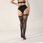 Lace border vertical stripe fishing net over knee socks sexy over knee anti slip silicone lace long tube socks