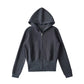 Long sleeved zipper hooded sweatshirt