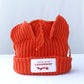 Double-layer thickened pig ear wool hat autumn and winter warm solid color knitted hat