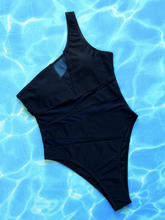 Women's European and American Style Mesh One-Piece Bikini