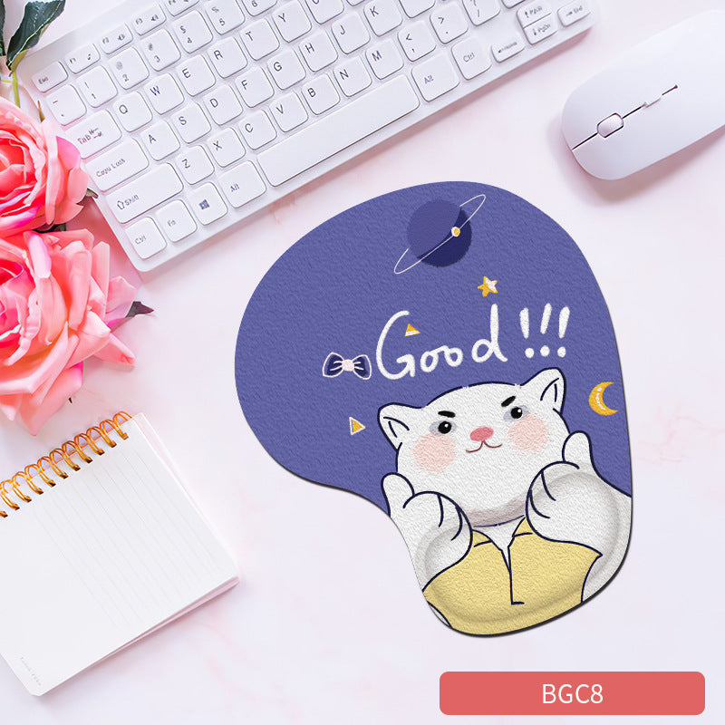 Silicone wrist mouse pad female comfortable computer soft non-slip hand rest pad thick non-slip wrist rest cute game pad