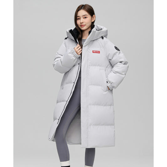 Over-the-Knee Hooded Mid-Length Cotton Coat for Men and Women, Loose, Thick, Warm, Couple's Cotton Jacket Outerwear