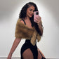 Wholesale New Faux Fur Scarf Shawl Warm Thick Fashionable Cape Sleeveless Coat