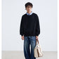 Fake Two-Piece Stripe Turn-Down Collar Sweater Top Knitwear