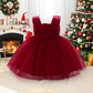 Fairy Tale Style Lace Sleeveless Floral Applique Puffy Dress