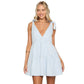 Casual Tie-Back Vest V-Neck Short Dress for Women