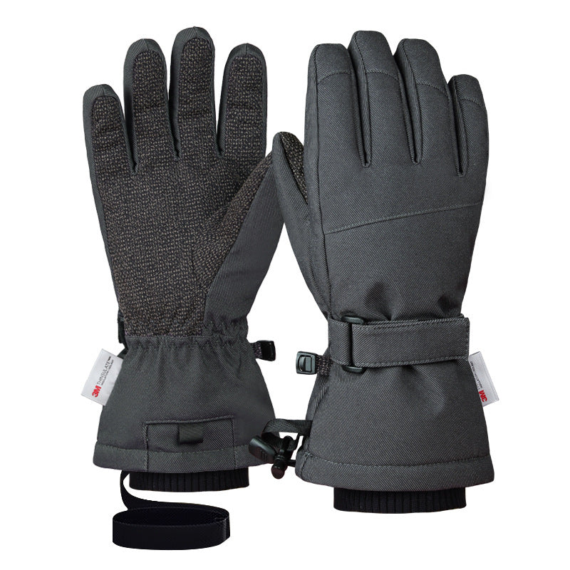 Ski Gloves with Built-in Wrist Guards, Waterproof for Ski/Snowboard Carving, Professional 3M Fleece-Lined Thickened Gloves