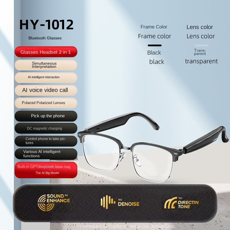 Bluetooth Smart AI Sunglasses Multi functional Real time Translation Headphones Call Listening to Music