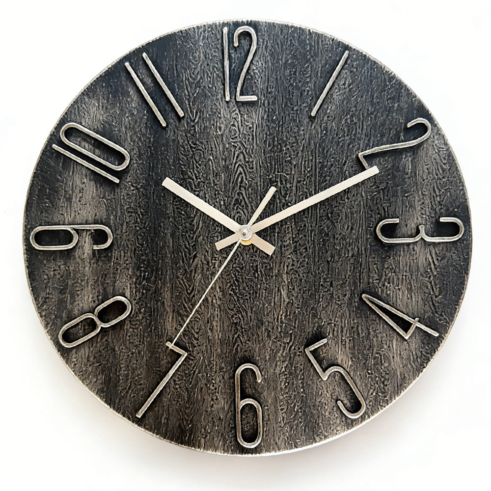 12 Inch 30CM Plastic Wall Clock Without Glass Luxury Decorative Spanish Style Wall Clock