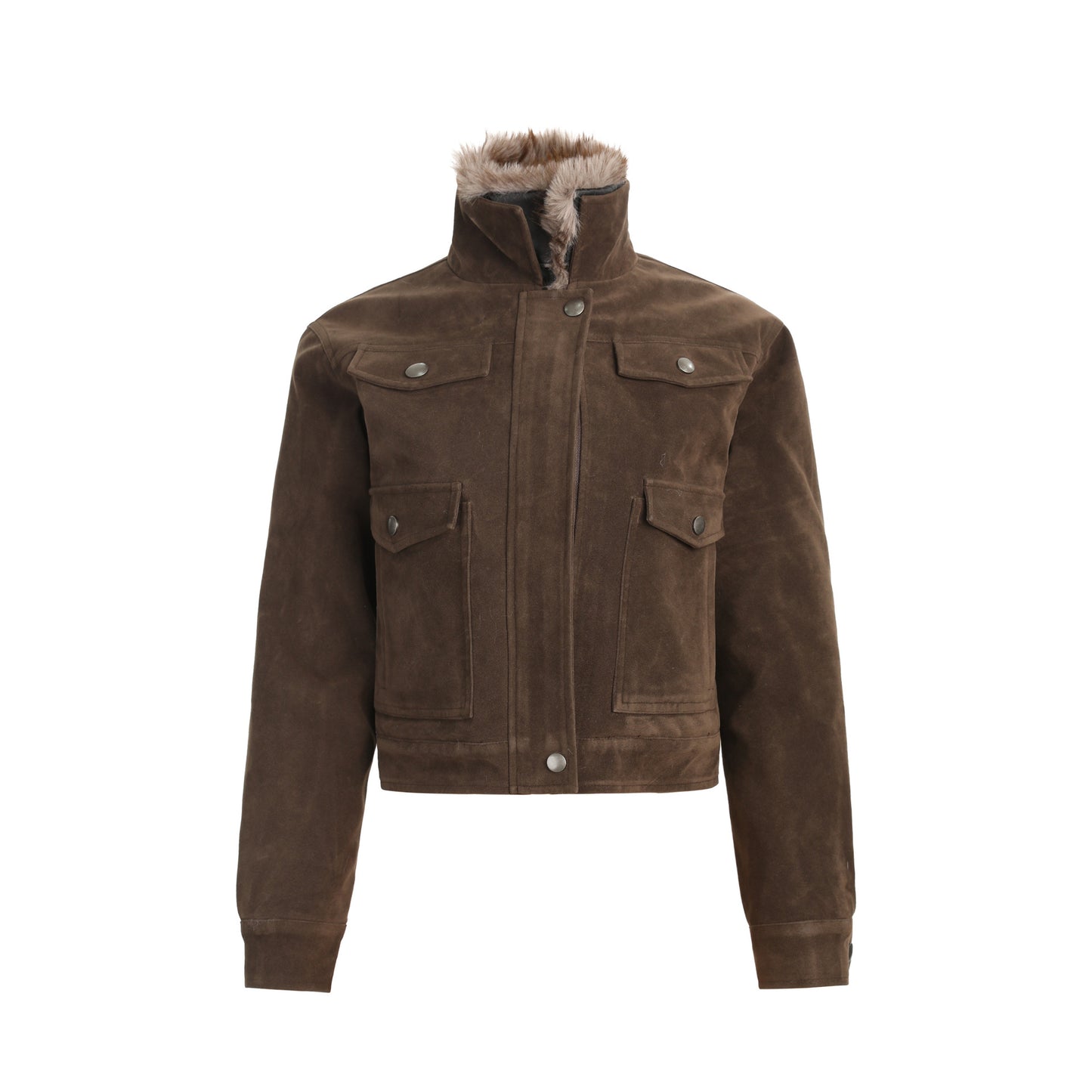 Melad Plush Collar Cotton Jacket for Women