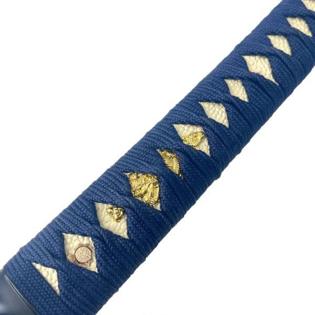 Frost Bloom Porcelain Blue Hand Forged Katana