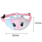 Cute Unicorn Children's Fanny Pack Girls Waist Bag Plush Toys Belt Gradient Color Chest Bag Cartoon Coin Purse Travel Chest Bag