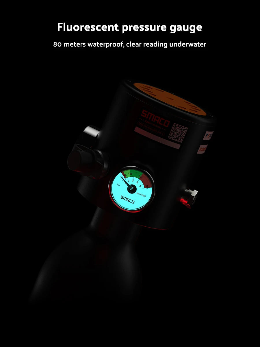 TUDIVING-0.5L Scuba Diving Tank Set,Mini Oxygen Cylinder with Full Face Snorkel Mask,Portable Travel Diving Kit for Scuba Diving