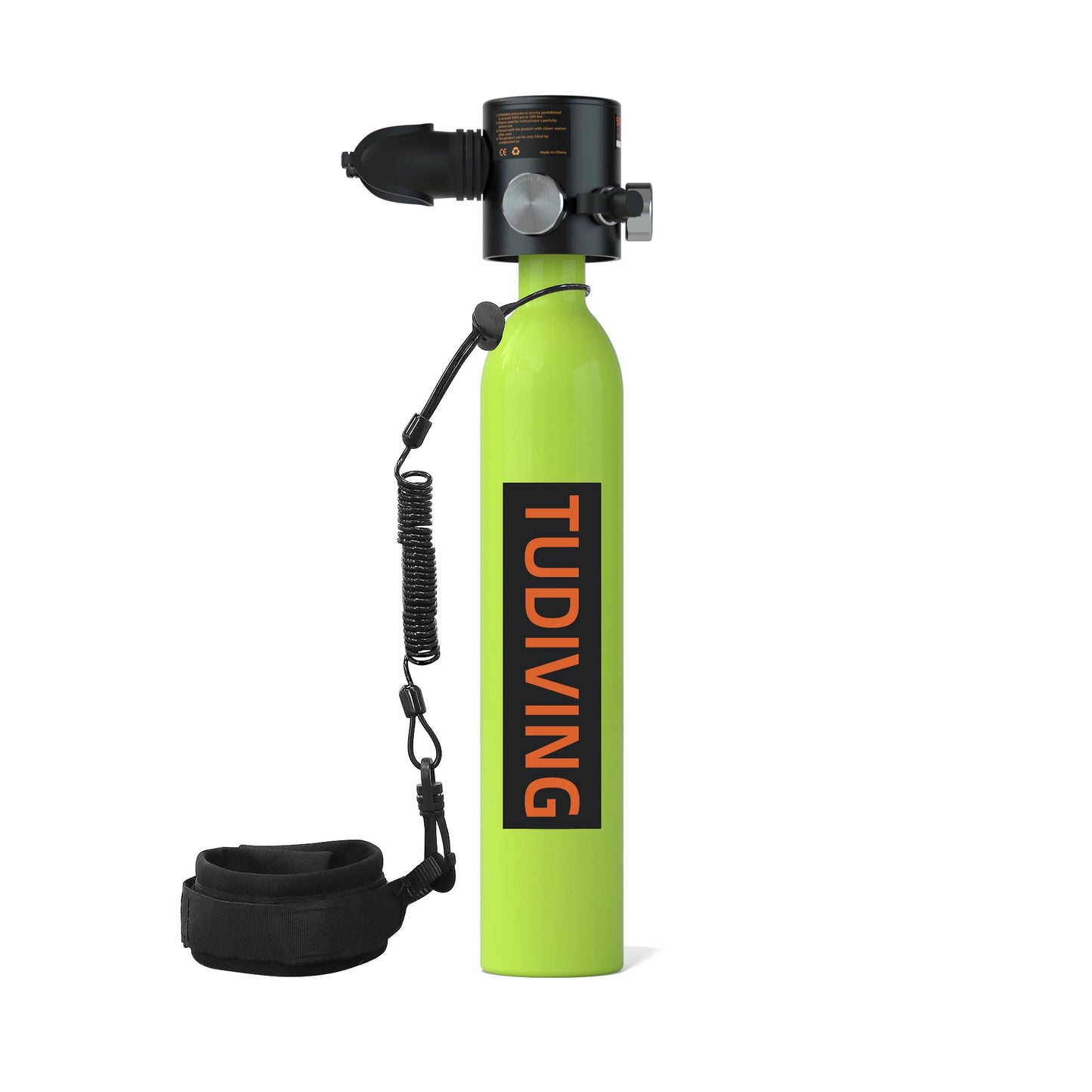 TUDIVING-0.5L Scuba Diving Tank Set,Mini Oxygen Cylinder with Full Face Snorkel Mask,Portable Travel Diving Kit for Scuba Diving