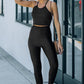 Black High Rise Tight Leggings with Waist Cincher