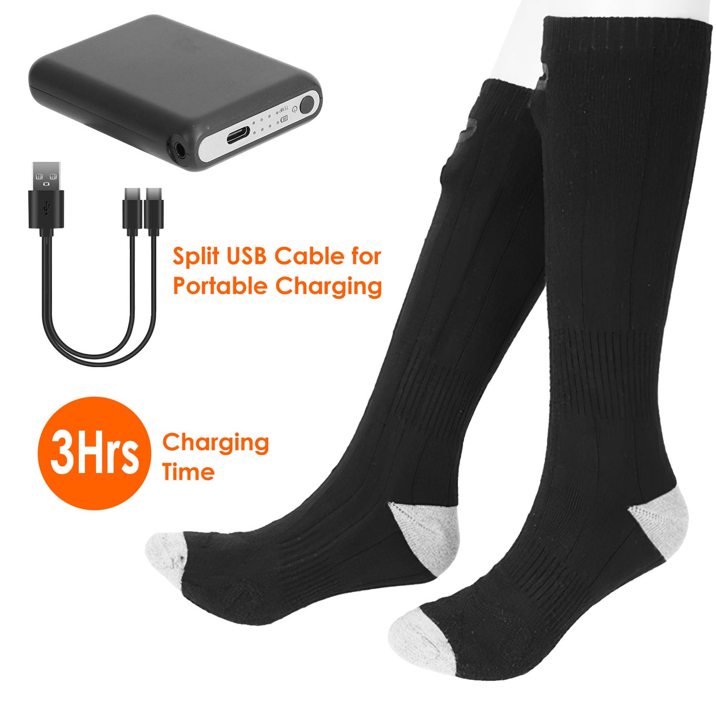 1Pair  Electric Heated Socks For Men Women