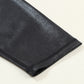 Navy Blue Crossed Dip Waist Sleek Leather Leggings