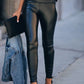 Black Faux Leather High Waist Leggings